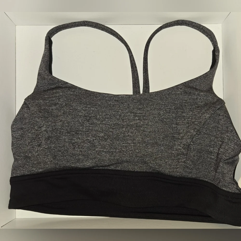 Lululemon Train Times Sports Bra in Dark Heathered Grey Black Size 8 NWT - Picture 3 of 8